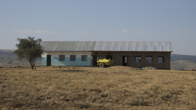 foto van schoolgebouw in aanbouw